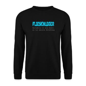 Fliesenleger Design - Unisex Pullover - Schwarz - Vorne - Alina (178cm) & Michal (187cm)