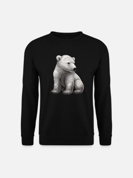 Isbjørn baby sød isbjørn - Unisex sweater - sort