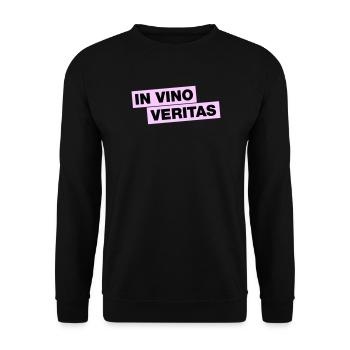In Vino Veritas - Unisex Pullover - Schwarz - Vorne - Alina (178cm) & Michal (187cm)