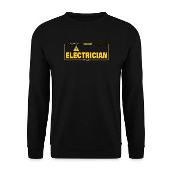 ELECTRICIAN - Unisex Pullover - Schwarz - Vorne - Alina (178cm) & Michal (187cm)