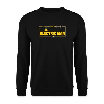 ELECTRIC MAN - Unisex Pullover - Schwarz - Vorne - Alina (178cm) & Michal (187cm)