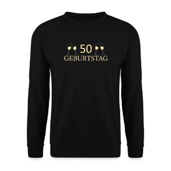 50th birthday 50 years - Unisex Sweatshirt - black - Front - Alina (178cm) & Michal (187cm)