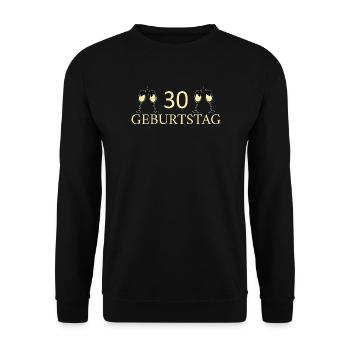 30e anniversaire 30 ans - Sweat-shirt Unisexe - noir - Devant - Alina (178cm) & Michal (187cm)