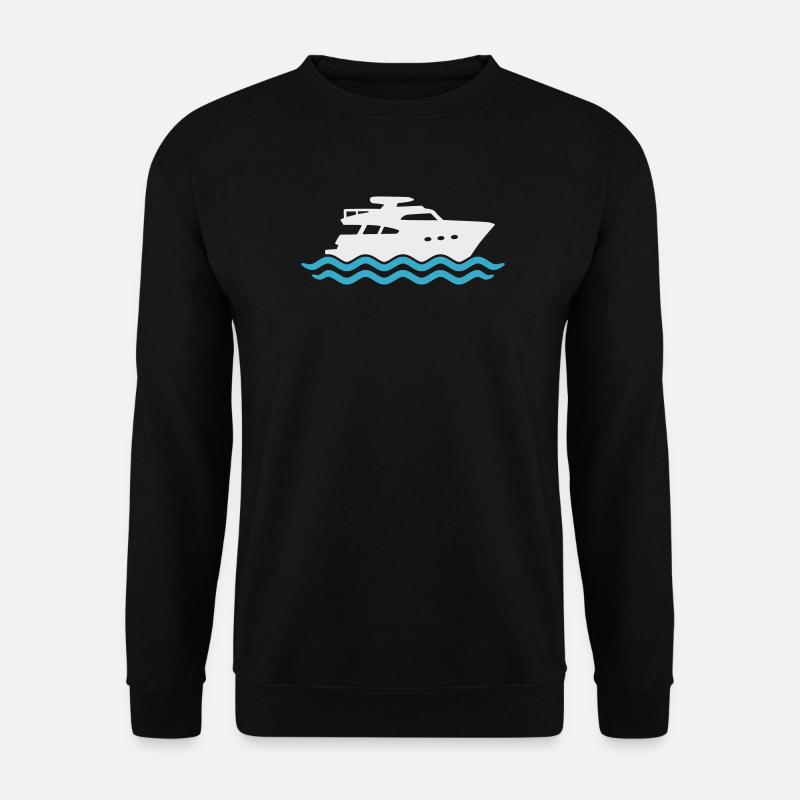 Yacht Silhouette Bateau à moteur - Sweat-shirt Unisexe - noir