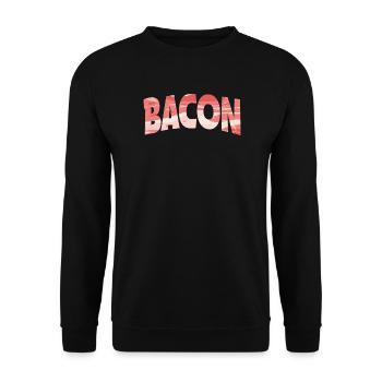 Backward Turned Bacon Illustration - Unisex Sweatshirt - black - Front - Alina (178cm) & Michal (187cm)