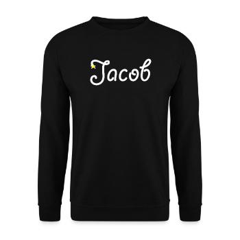 Jacob - Sweat-shirt Unisexe - noir - Devant - Alina (178cm) & Michal (187cm)