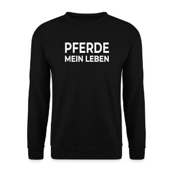 horses - Unisex Sweatshirt - black - Front - Alina (178cm) & Michal (187cm)