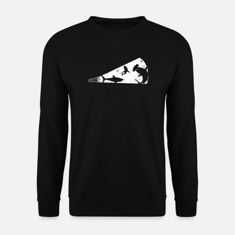 Shark Silhouette Megaphone - Unisex Sweatshirt - black