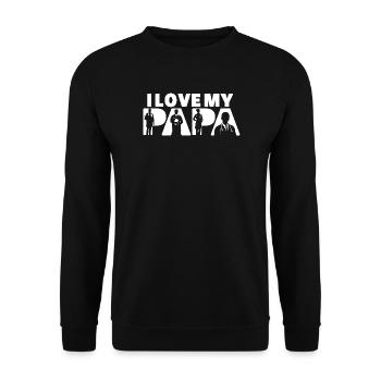 I Love My Papa Doctor Medical Doctor Father Dad - Unisex Sweatshirt - black - Front - Alina (178cm) & Michal (187cm)