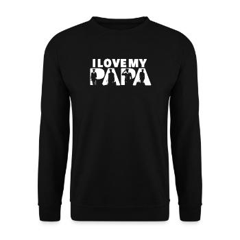 J’aime mon papa pilote aviation paternité pilote papa - Sweat-shirt Unisexe - noir - Devant - Alina (178cm) & Michal (187cm)