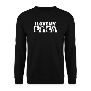 Echte Männer nageln oben lustiger Dachdecker-Slogan - Unisex Pullover - Schwarz - Vorne - Alina (178cm) & Michal (187cm)