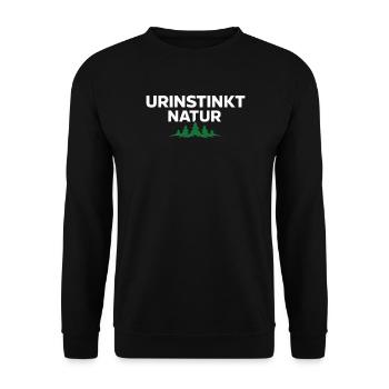 Primal Instinct Nature – Strong Nature Statement - Unisex Sweatshirt - black - Front - Alina (178cm) & Michal (187cm)