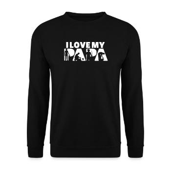 I Love My Papa Gardening Allotment Silhouette - Unisex Sweatshirt - black - Front - Alina (178cm) & Michal (187cm)