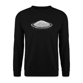 Motif partenaire Spätzle (blanc) - Sweat-shirt Unisexe - noir - Devant - Alina (178cm) & Michal (187cm)