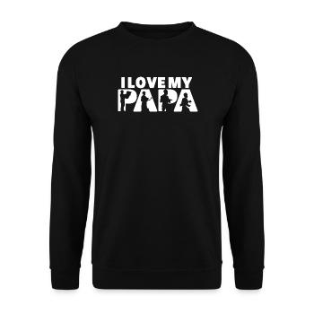 I Love My Papa Architect Construction Papa - Unisex Sweatshirt - black - Front - Alina (178cm) & Michal (187cm)