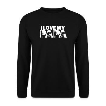 I Love My Papa Ground Maintenance Gardener - Unisex Sweatshirt - black - Front - Alina (178cm) & Michal (187cm)