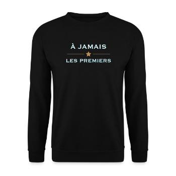 À jamais les premiers – Marseille - Sweat-shirt Unisexe - noir - Devant - Alina (178cm) & Michal (187cm)