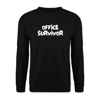 Survivant du bureau - Sweat-shirt Unisexe - noir - Devant - Alina (178cm) & Michal (187cm)