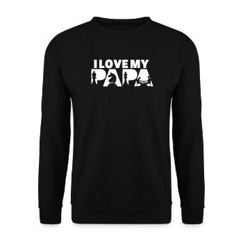 Funny Chess Player Life Pie Chart - Unisex Sweatshirt - black - Front - Alina (178cm) & Michal (187cm)