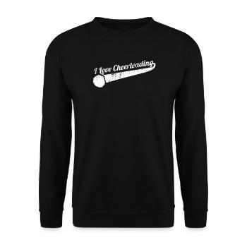 I love cheerleading - Unisex Sweatshirt - black - Front - Alina (178cm) & Michal (187cm)