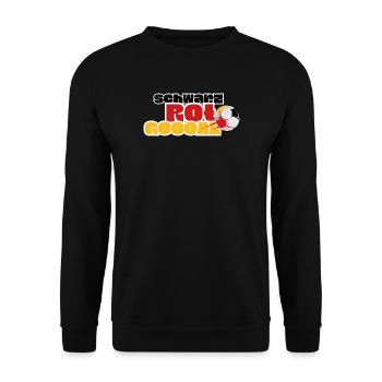 Schwarz Rot Goal - Unisex Pullover - Schwarz - Vorne - Alina (178cm) & Michal (187cm)