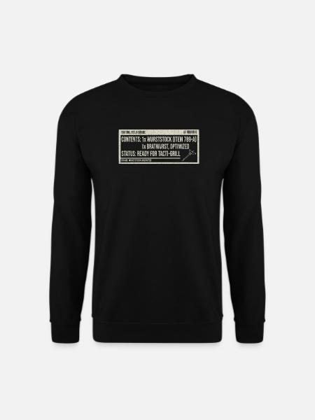 Vintage Label Bratwurst Humor - Unisex Sweatshirt - black