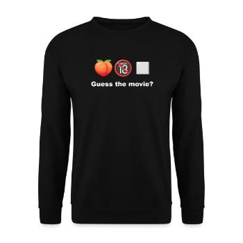 Peach Mysteries: Rate mal, was der Film ist - Unisex Pullover - Schwarz - Vorne - Alina (178cm) & Michal (187cm)