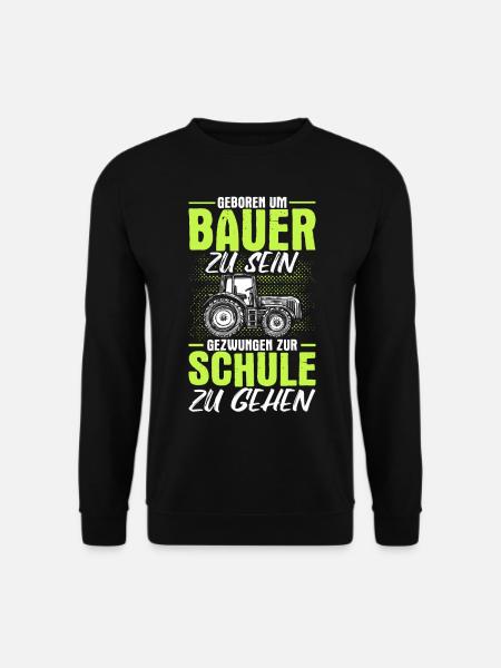 Landwirt Bauer Trecker Traktor Kinder Geschenk - Unisex Pullover - Schwarz