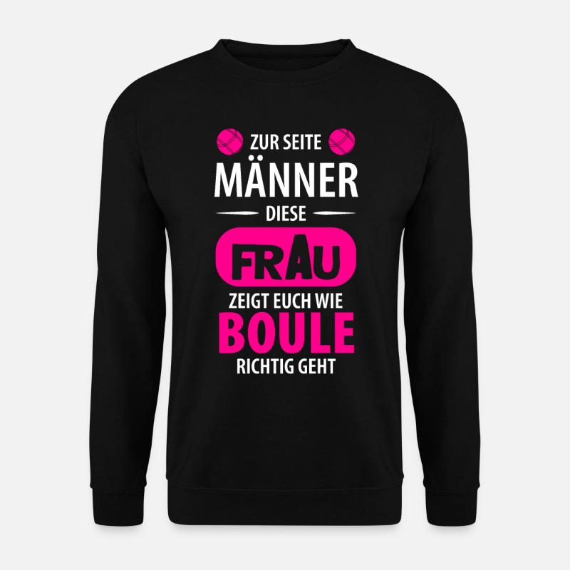 Boule Petanque Boccia Boules Damen Frauen Mädchen - Unisex Pullover - Schwarz