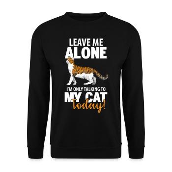 Cat Pet Cats - Unisex Sweatshirt - black - Front - Alina (178cm) & Michal (187cm)