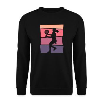 Padel Player Motif Padel Tennis Femmes - Sweat-shirt Unisexe - noir - Devant - Alina (178cm) & Michal (187cm)