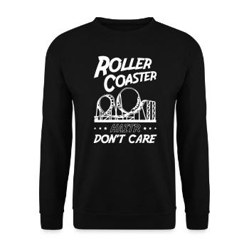 Roller Coaster Hair Dont Care - Unisex Pullover - Schwarz - Vorne - Alina (178cm) & Michal (187cm)