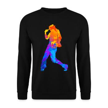 Hip Hop Break Dance Silhouette - Sweat-shirt Unisexe - noir - Devant - Alina (178cm) & Michal (187cm)