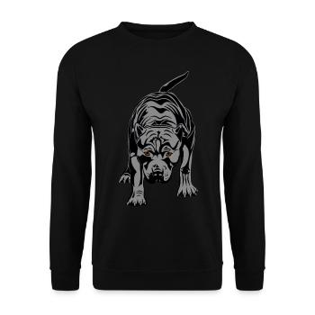 Pitbull - Unisex Pullover - Schwarz - Vorne - Alina (178cm) & Michal (187cm)