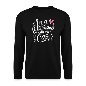 Cute cat design for cat lovers - Unisex Sweatshirt - black - Front - Alina (178cm) & Michal (187cm)