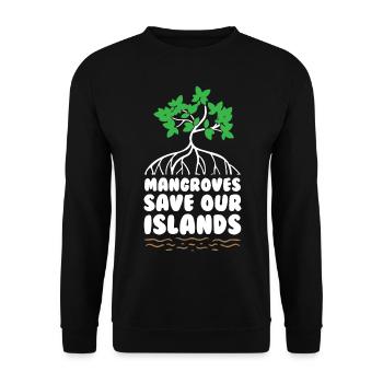 Mangroves Save Our Island - Unisex Sweatshirt - black - Front - Alina (178cm) & Michal (187cm)