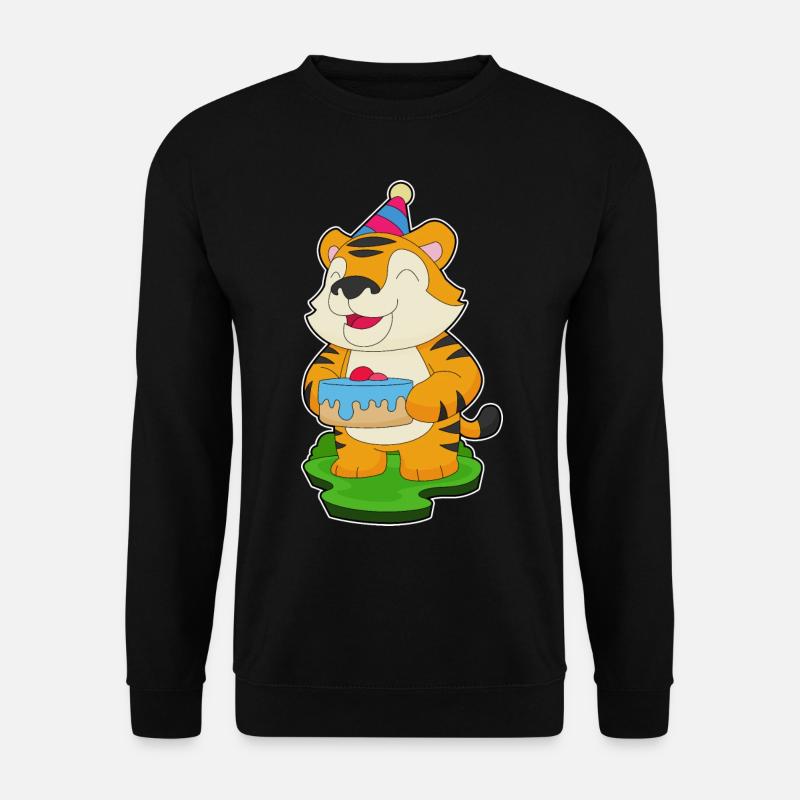 Tiger Birthday Cake - Unisex Sweatshirt - black