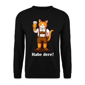 Bavaria Cat Beer Have Dere Gift - Sweat-shirt Unisexe - noir - Devant - Alina (178cm) & Michal (187cm)