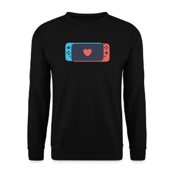 Switch Love - Unisex Sweatshirt - black - Front - Alina (178cm) & Michal (187cm)