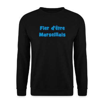 Proud to be Marseille - Unisex Sweatshirt - black - Front - Alina (178cm) & Michal (187cm)