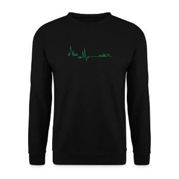 Tee-shirt d'allaitement - Sweat-shirt Unisexe - noir - Devant - Alina (178cm) & Michal (187cm)