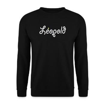 Léopold - Sweat-shirt Unisexe - noir - Devant - Alina (178cm) & Michal (187cm)