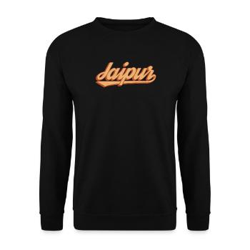 Description graphique du Jaipur Retro Lettering India - Sweat-shirt Unisexe - noir - Devant - Alina (178cm) & Michal (187cm)
