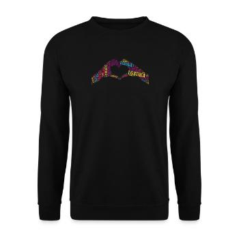lgbtqia+ t shirt hands heartshape word lgbt - Unisex Sweatshirt - black - Front - Alina (178cm) & Michal (187cm)