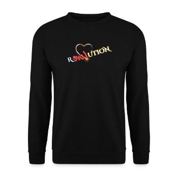 Heart Revolution Solar Flare Graphic - Unisex Sweatshirt - black - Front - Alina (178cm) & Michal (187cm)