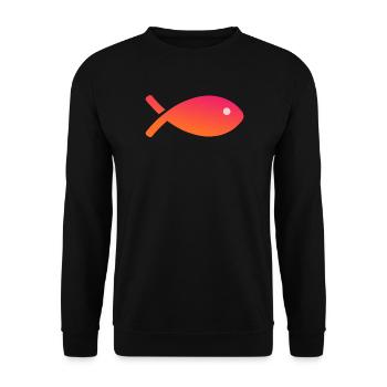 FISH. APRIL FOOL - Unisex Sweatshirt - black - Front - Alina (178cm) & Michal (187cm)