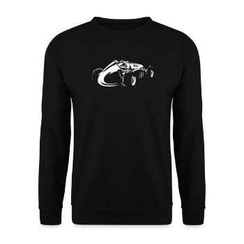 Voiture de course rétro Formule Icône classique - Sweat-shirt Unisexe - noir - Devant - Alina (178cm) & Michal (187cm)