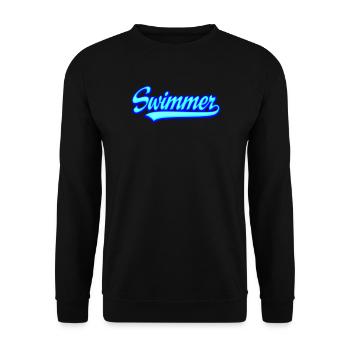 Swimmer - Unisex Sweatshirt - black - Front - Alina (178cm) & Michal (187cm)
