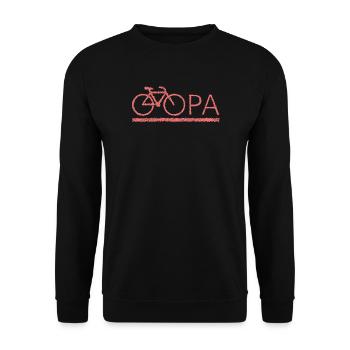 bester Opa Fahrrad Mountainbike Radeln Kritzeln - Unisex Pullover - Schwarz - Vorne - Alina (178cm) & Michal (187cm)