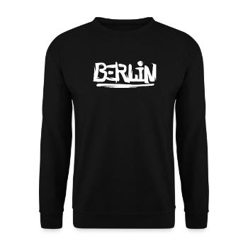 Berlin Graffiti - Stadt Liebe Brandenburg - Unisex Sweatshirt - black - Front - Alina (178cm) & Michal (187cm)